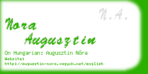 nora augusztin business card