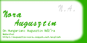 nora augusztin business card